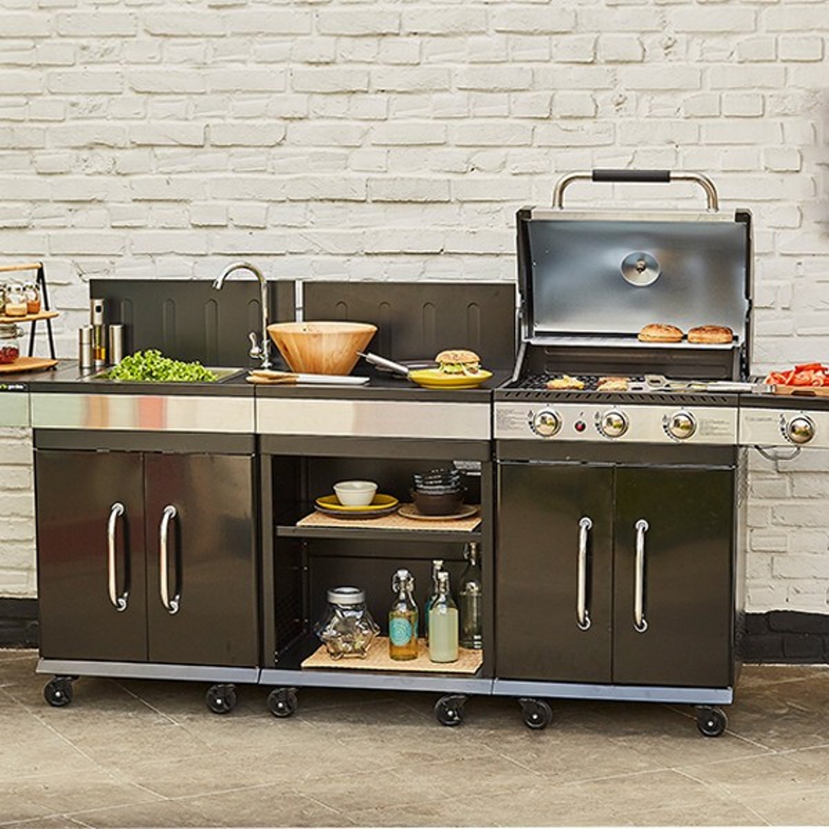Module Evier pour cuisine extérieure, FIDGI inox, COOK IN GARDEN