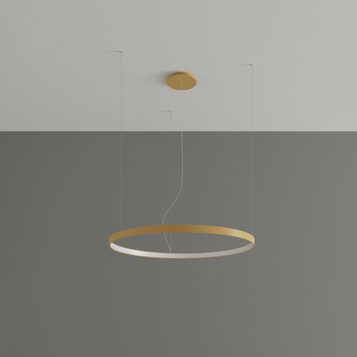 Lustre Aluminium Doré LED 1 Rio doré, EDEN