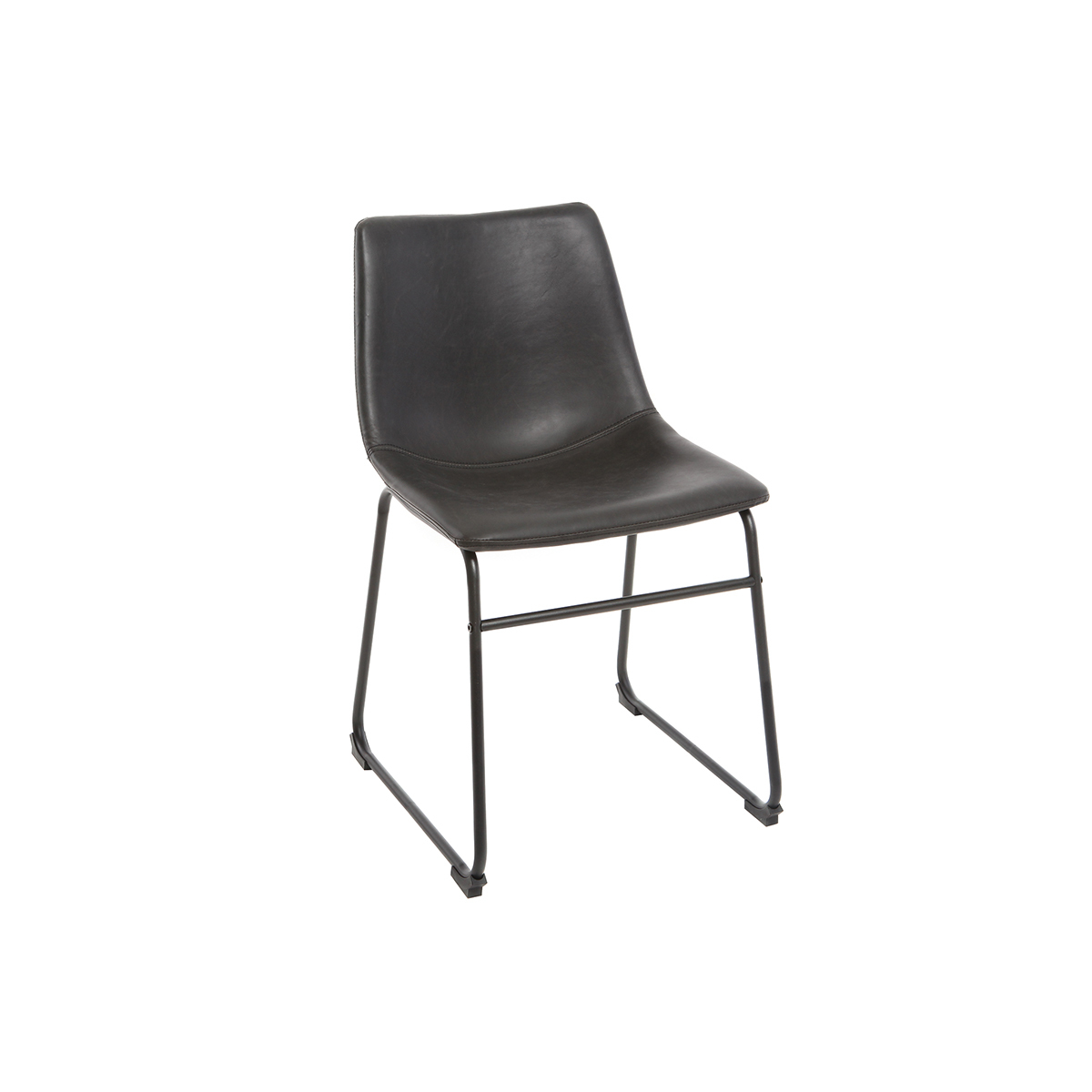 Chaises industrielles noires (lot de 2) NEW ROCK noir, MILIBOO