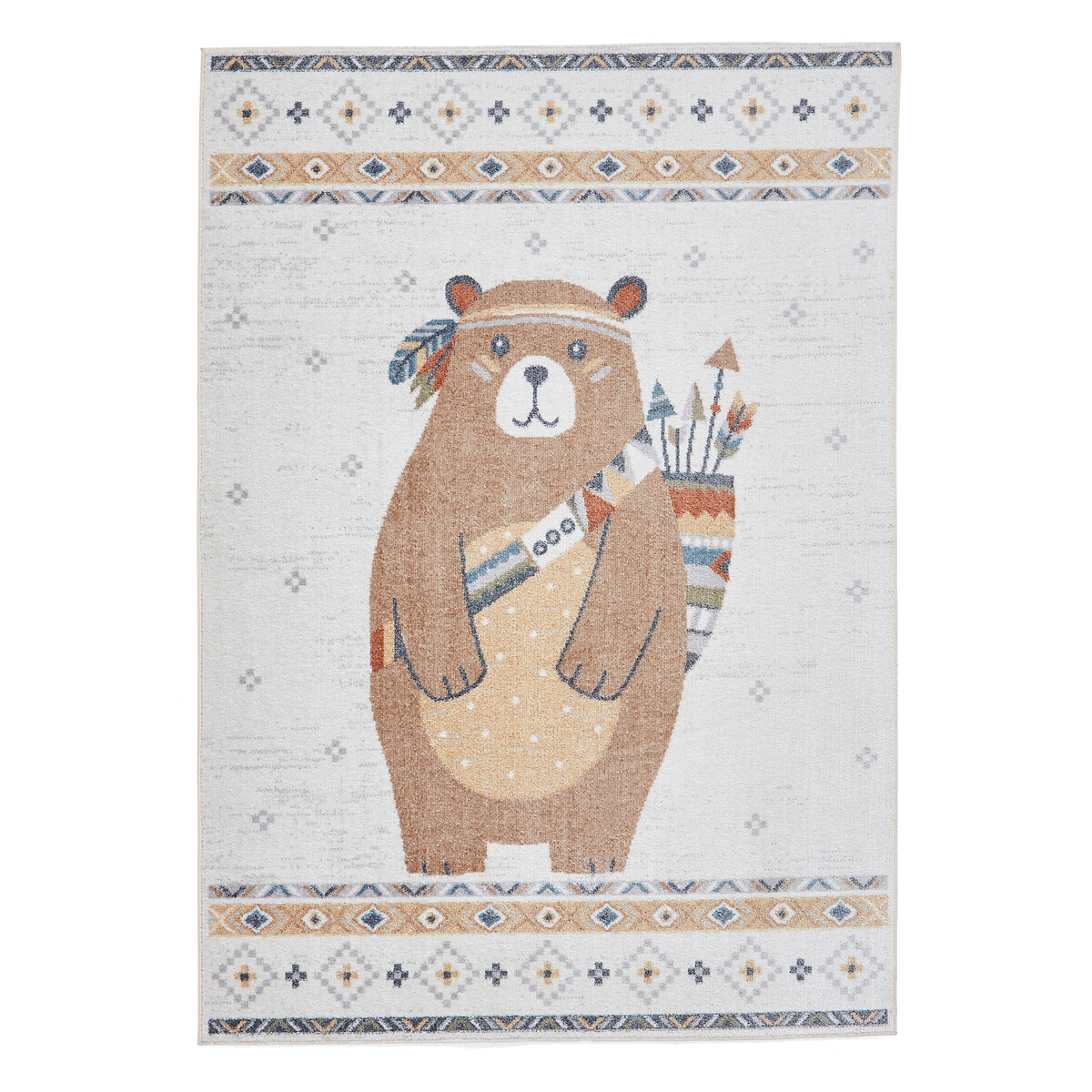Kids Washable Bear Rug multi-coloured, SO'HOME