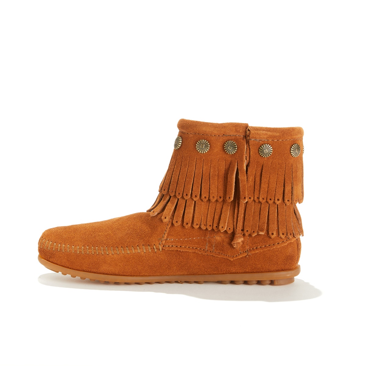 Boots À Franges En Daim camel, MINNETONKA