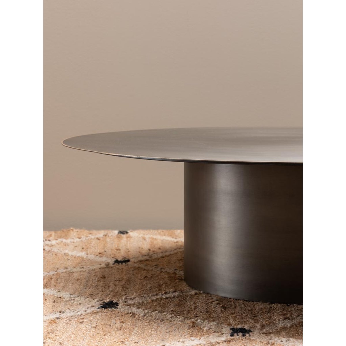 Lot de 2 tables basses en métal CALGARY gris, CHEHOMA