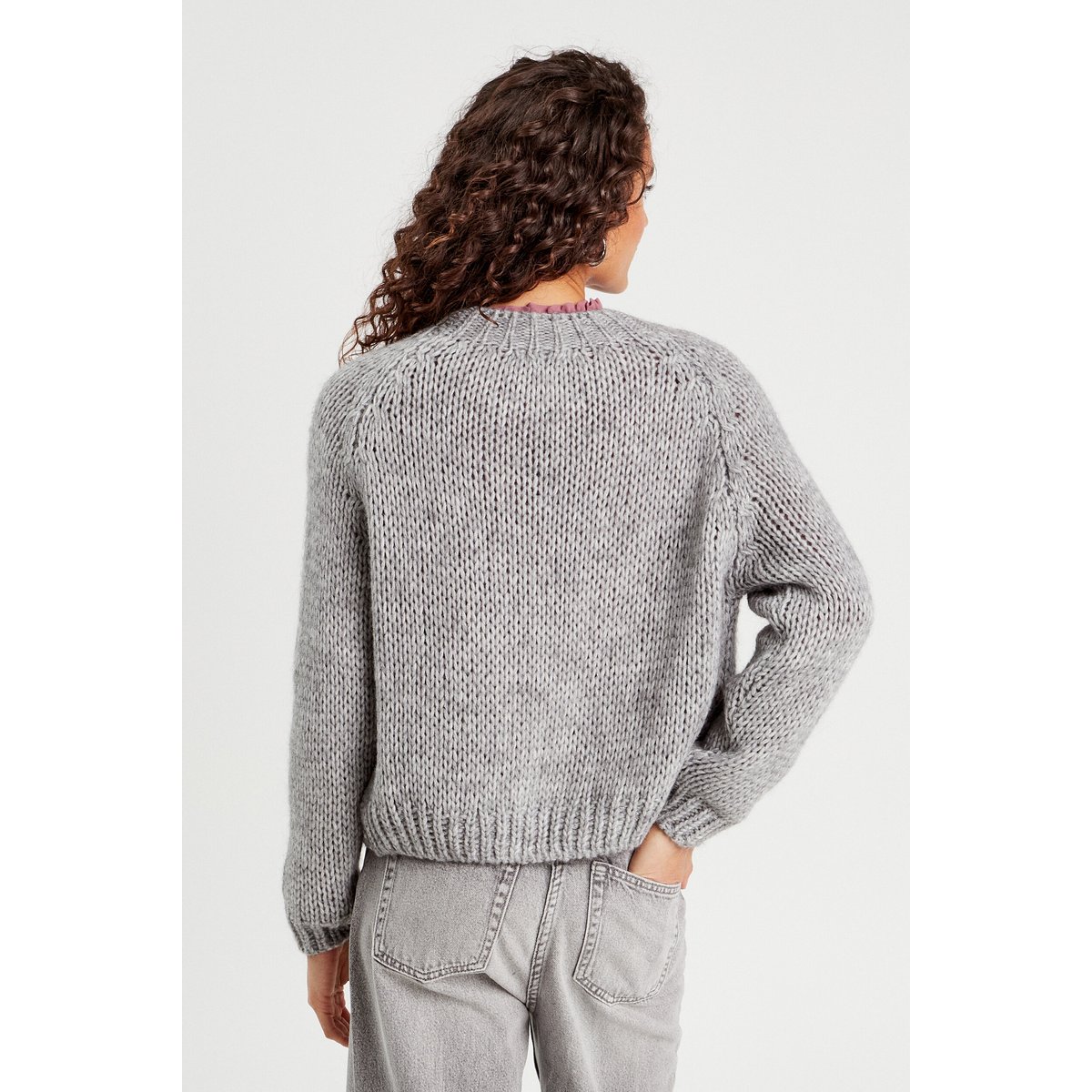 Gilet manches longues gris clair, CACHE CACHE