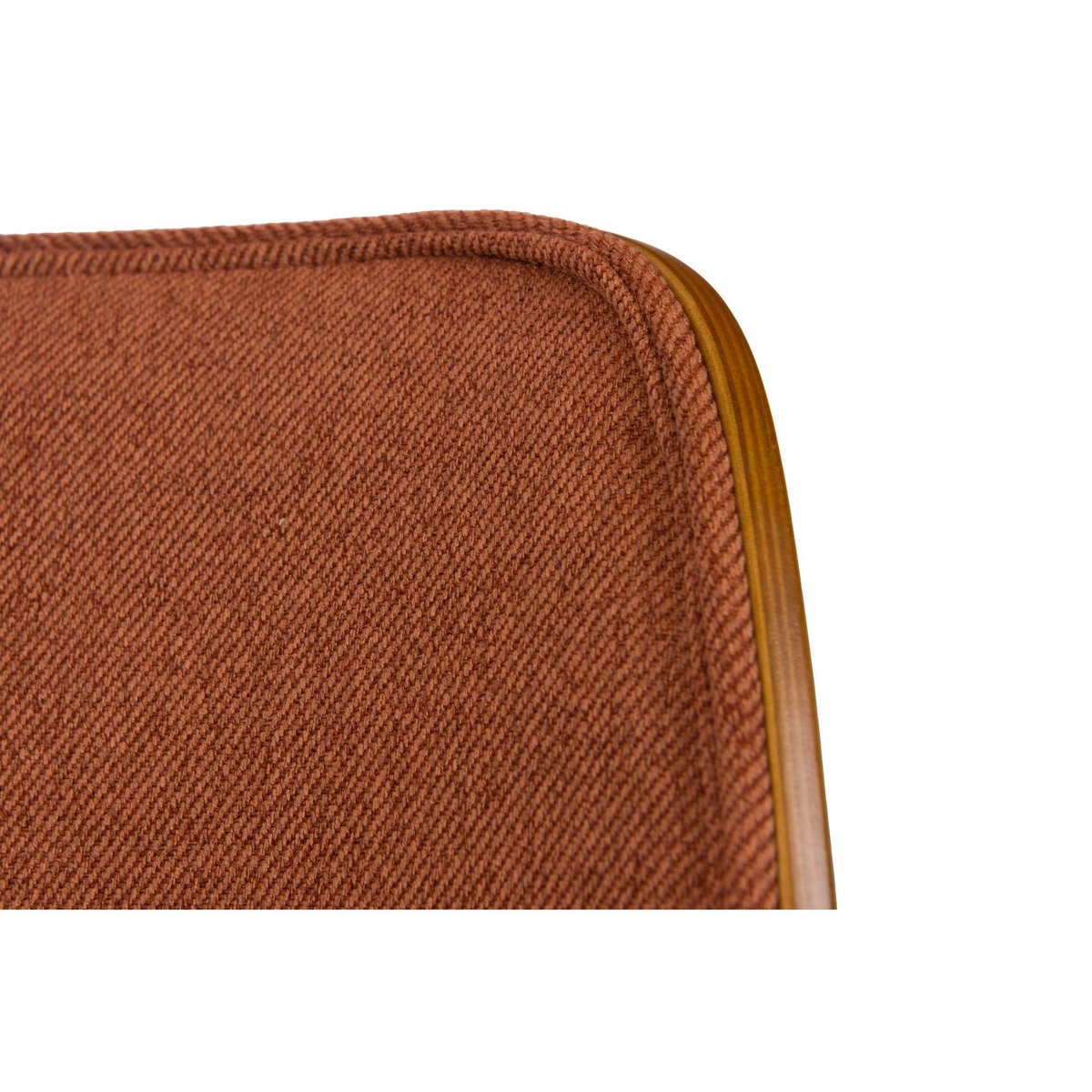 Chaises rétro en noyer et tissu (lot de 2) - ELLEA orange terracotta, HELLIN, DEPUIS 1862
