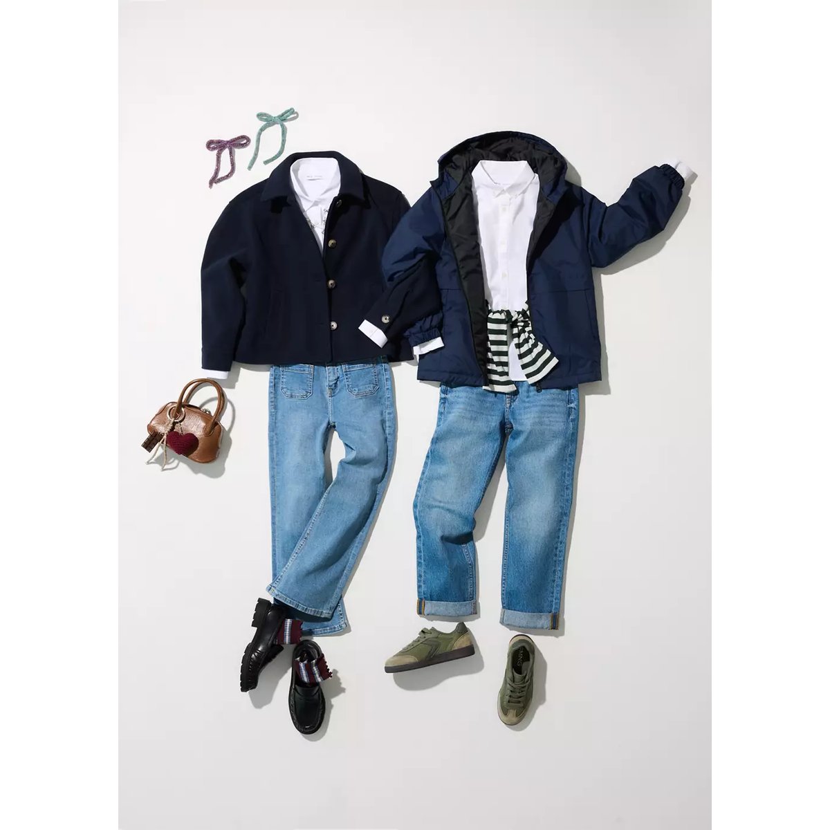 Manteau drap de laine poches bleu marine, MANGO KIDS