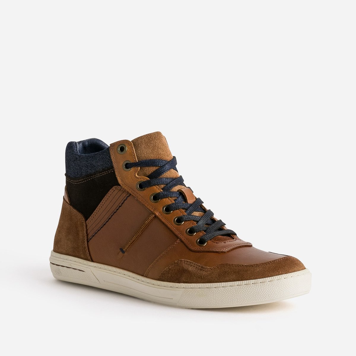 Basket en cuir DOMI cognac, ERAM