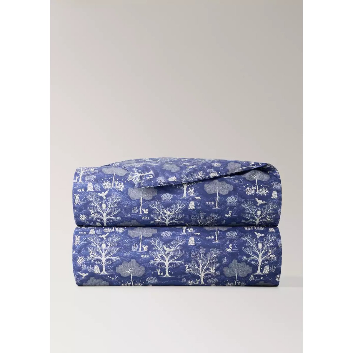 Housse de couette percale de coton lit 90 cm bleu, MANGO HOME