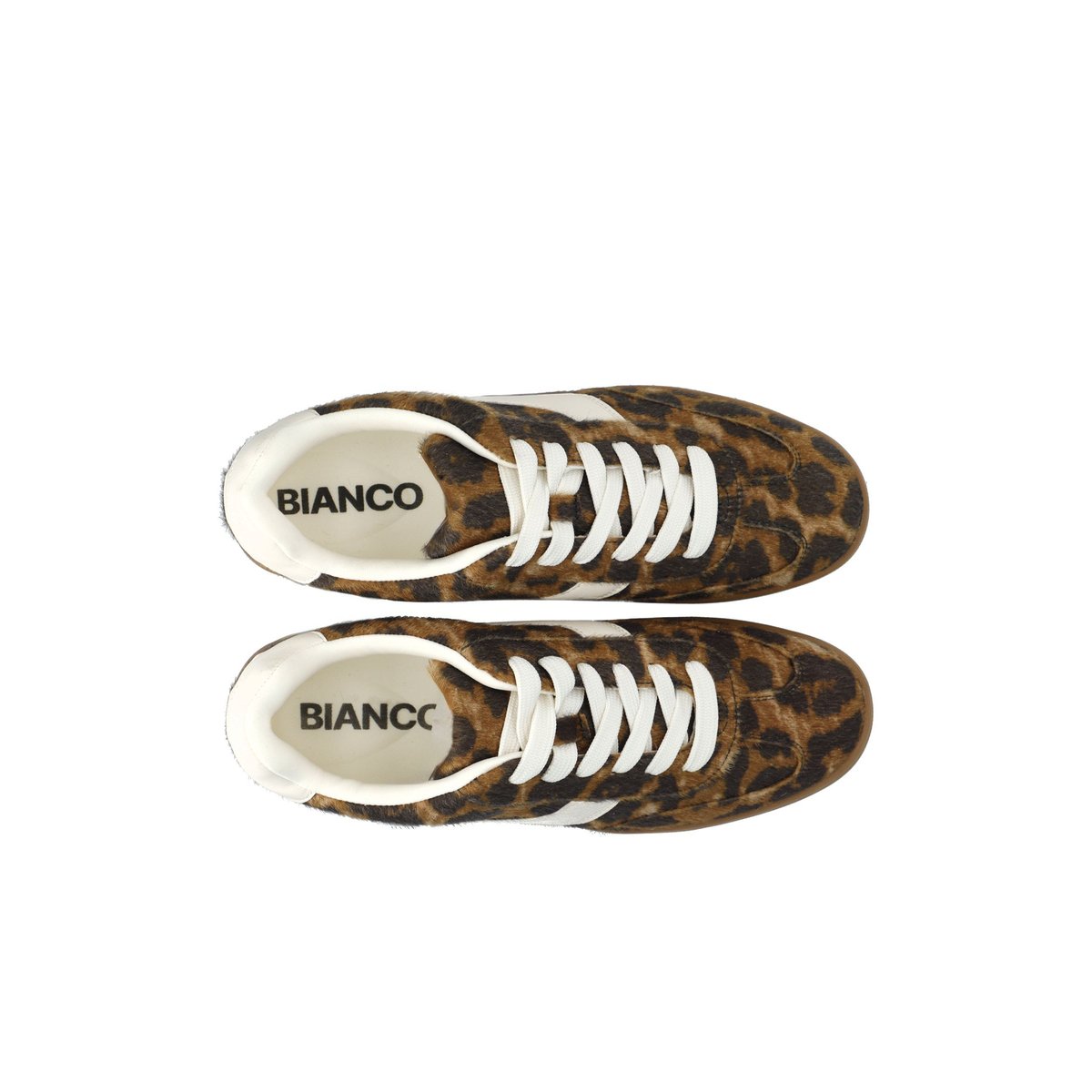 Baskets Basses marron - leo, BIANCO