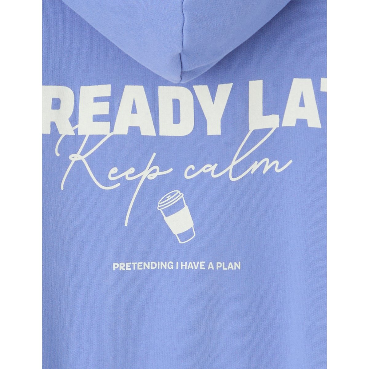 Sweat à capuche imprimé bleu, BZB