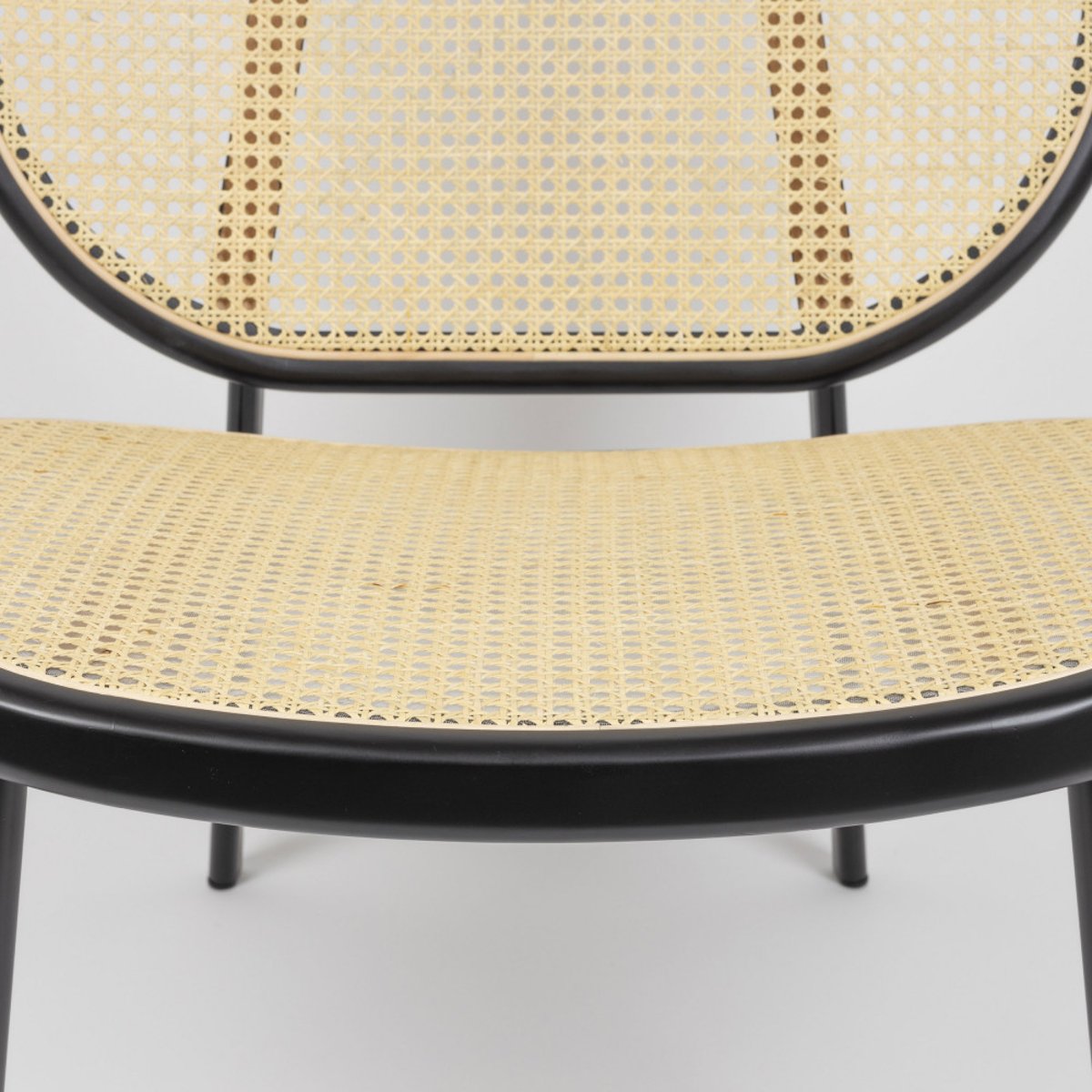 Fauteuil lounge en cannage - SPIKE noir, ZUIVER