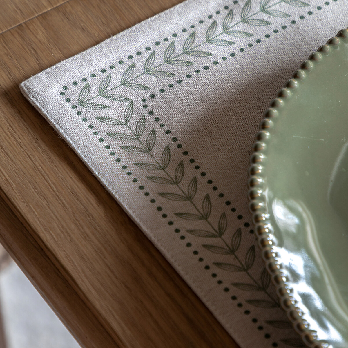 Set of 4 Archer Leaf Placemats natural, ÉDITÉ