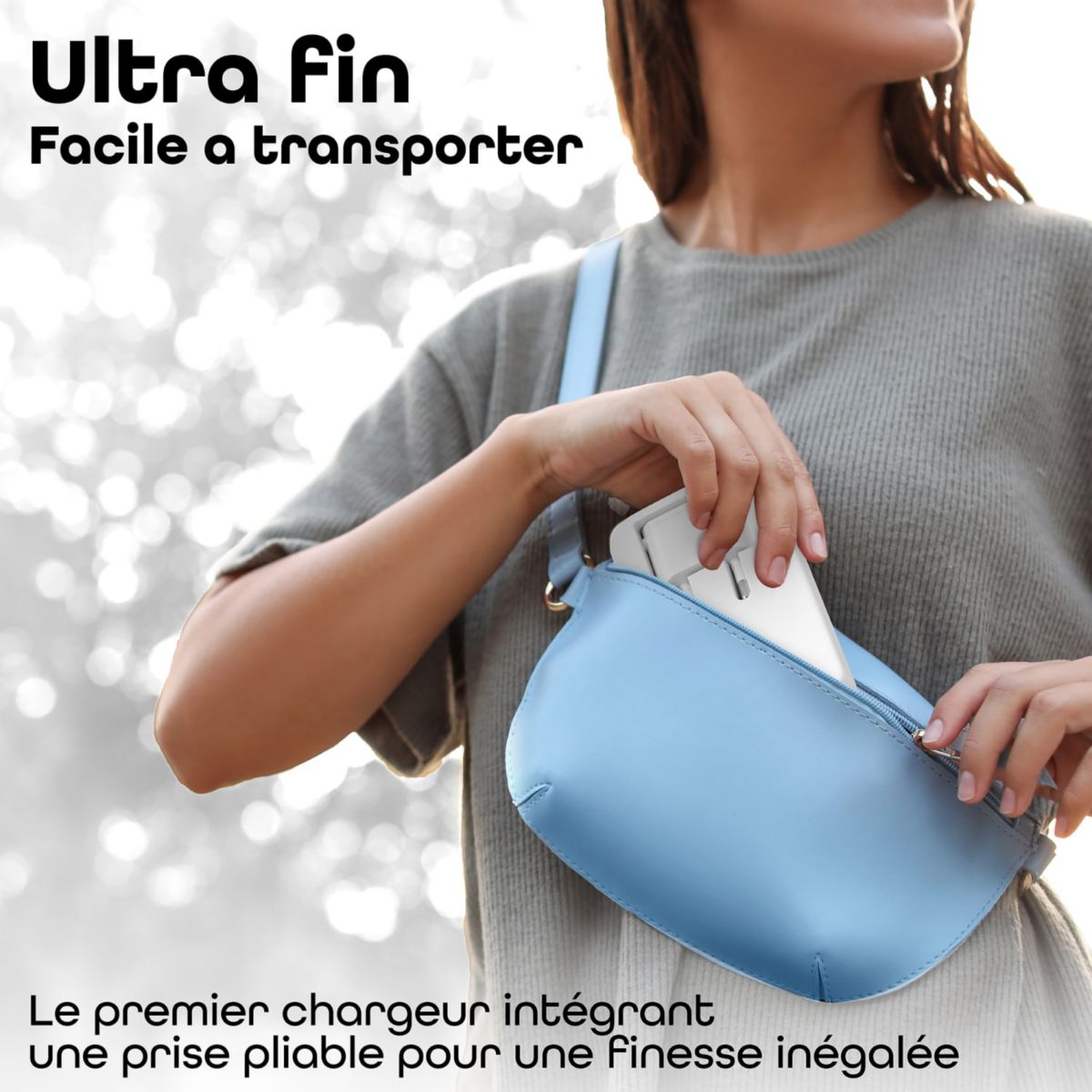 Chargeur secteur 65W GAN 2 USB-C + 1 USB-A Power Delivery couleur unique, TNB