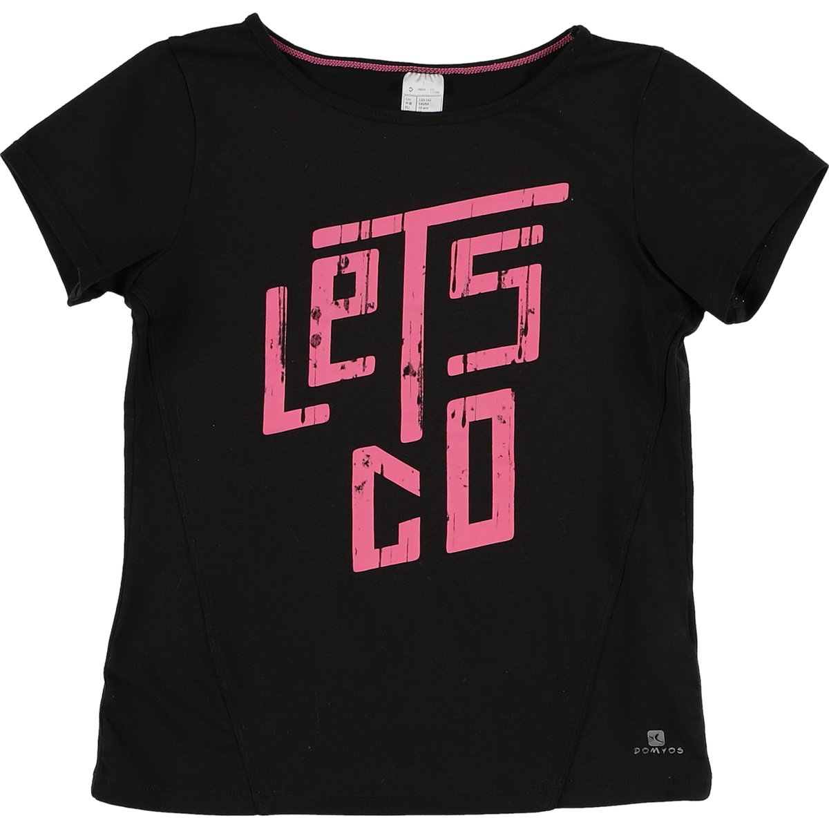 T-shirt - Très bon état noir;rose, DECATHLON