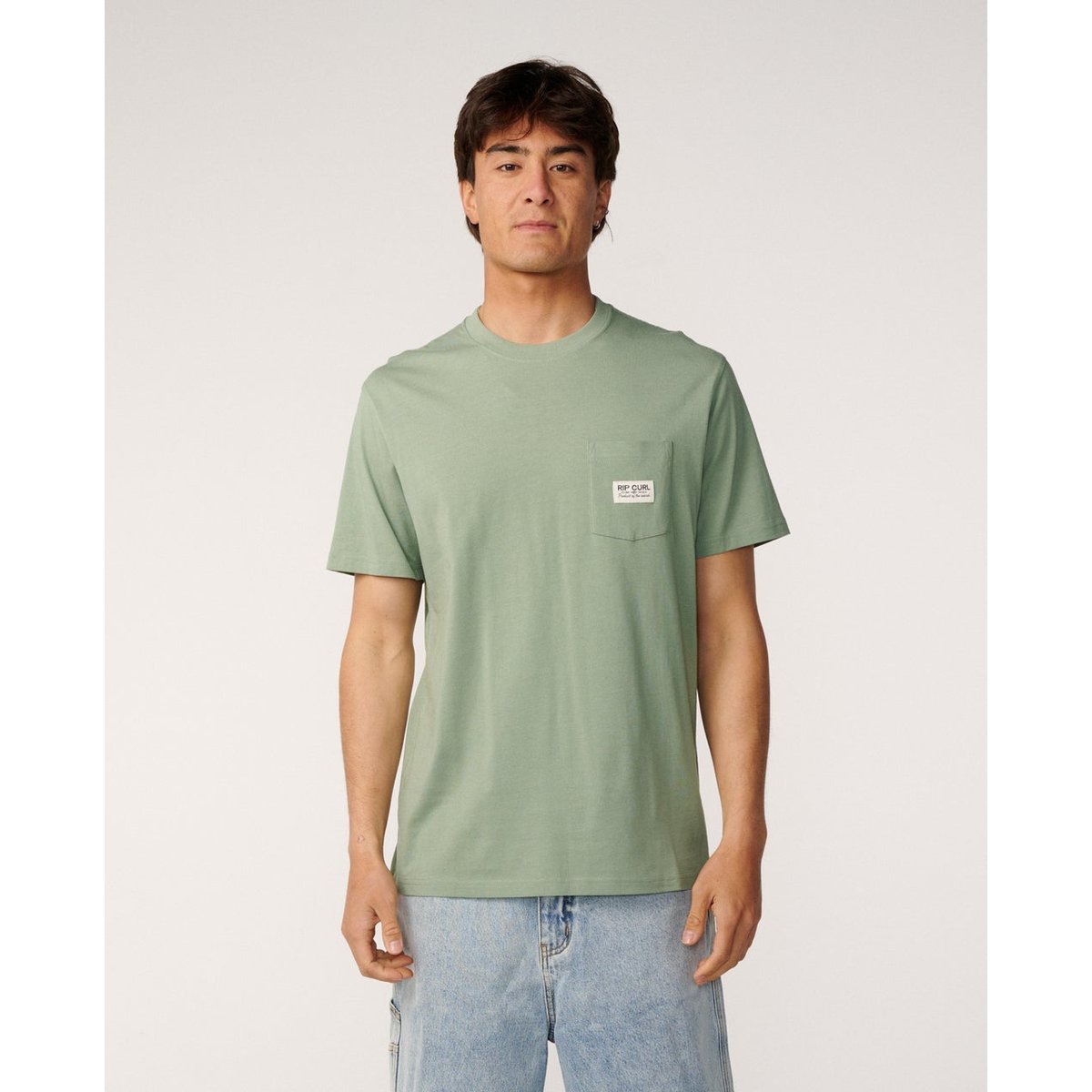 T-shirt relax Pacific Rinse POCKET sauge, RIP CURL