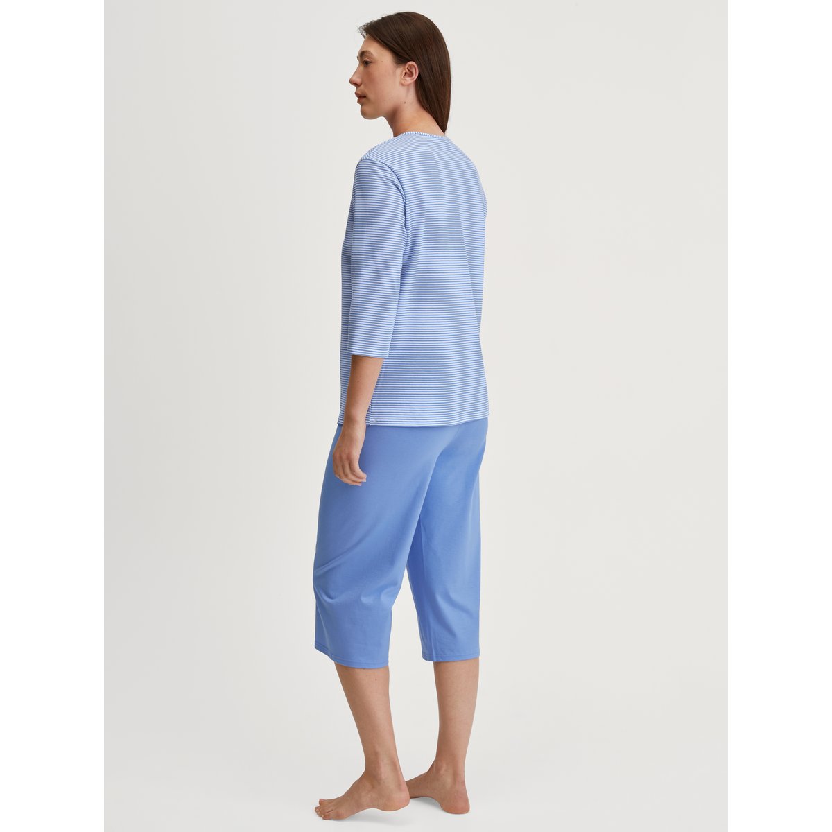 Pyjama 3/4 manches 3/4 Coton LOVELY NIGHTS bleu hortensia, CALIDA