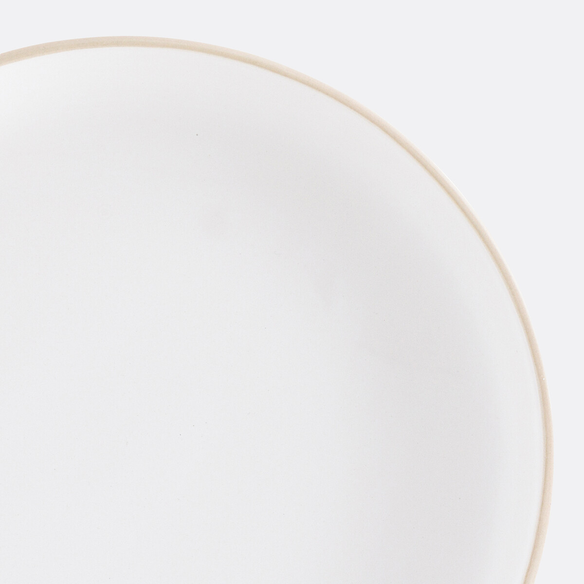 Lot de 6 assiettes plates, en grès mat, Nordik ecru, LA REDOUTE INTERIEURS