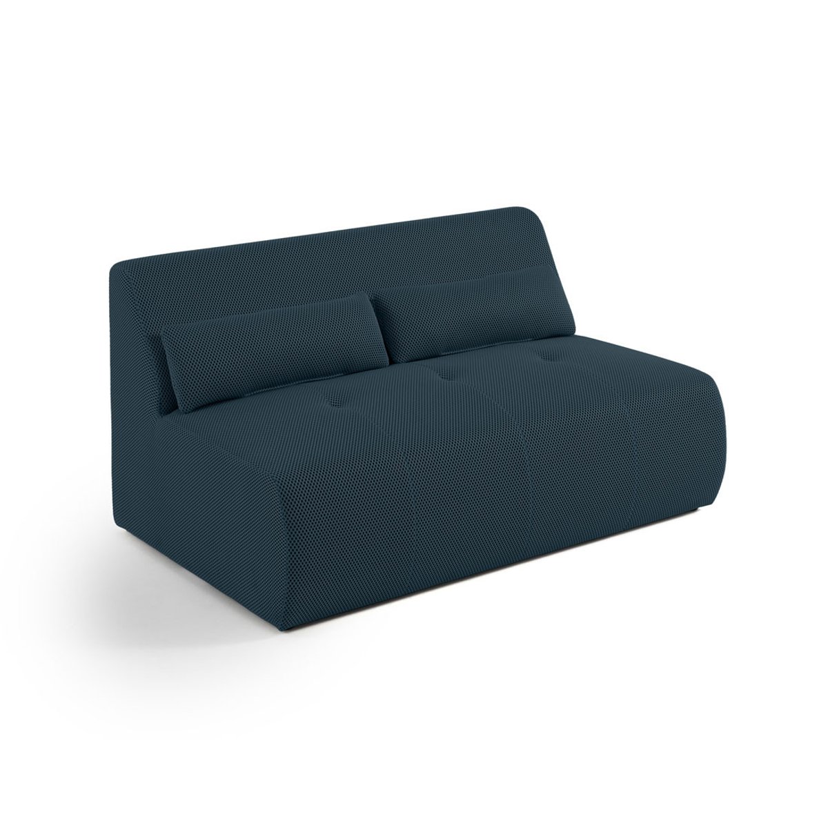 Canapé fixe 2 places - ONYX bleu canard, BEST MOBILIER