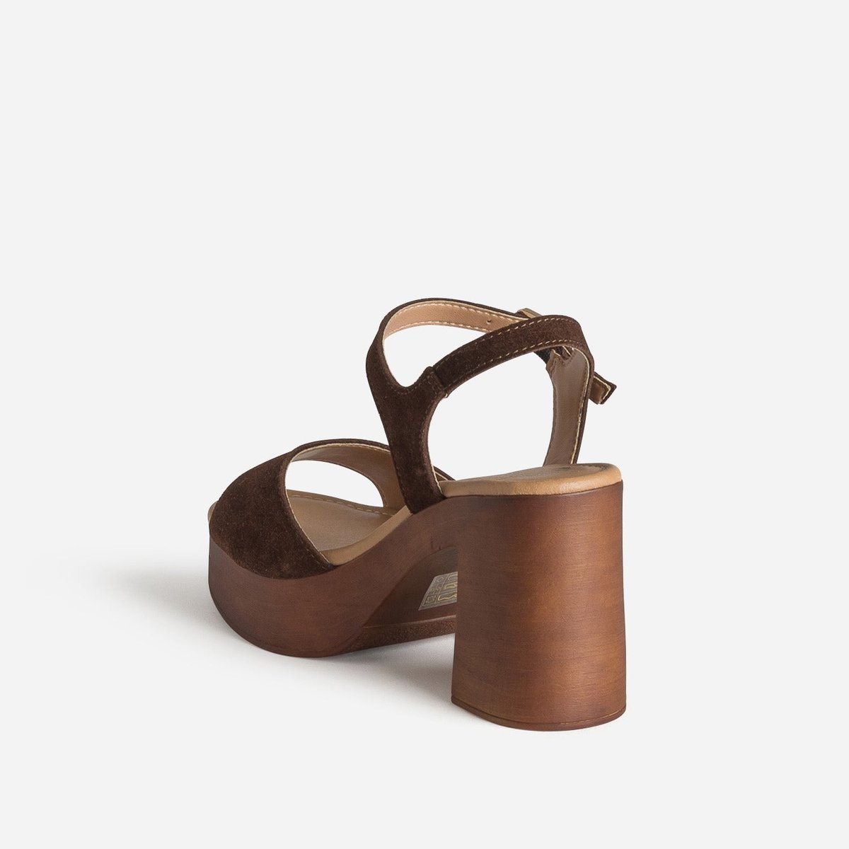 Sandale À Talon en cuir GENESIA. marron, ERAM