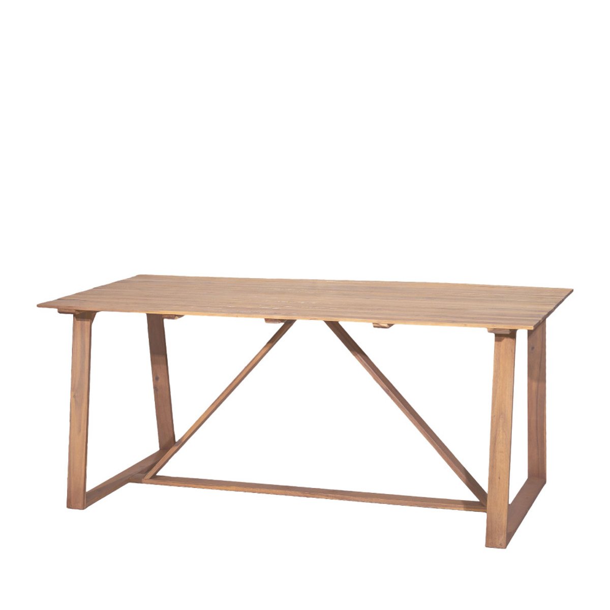 Table à manger de jardin 6 personnes en bois- AVA bois clair, DRAWER