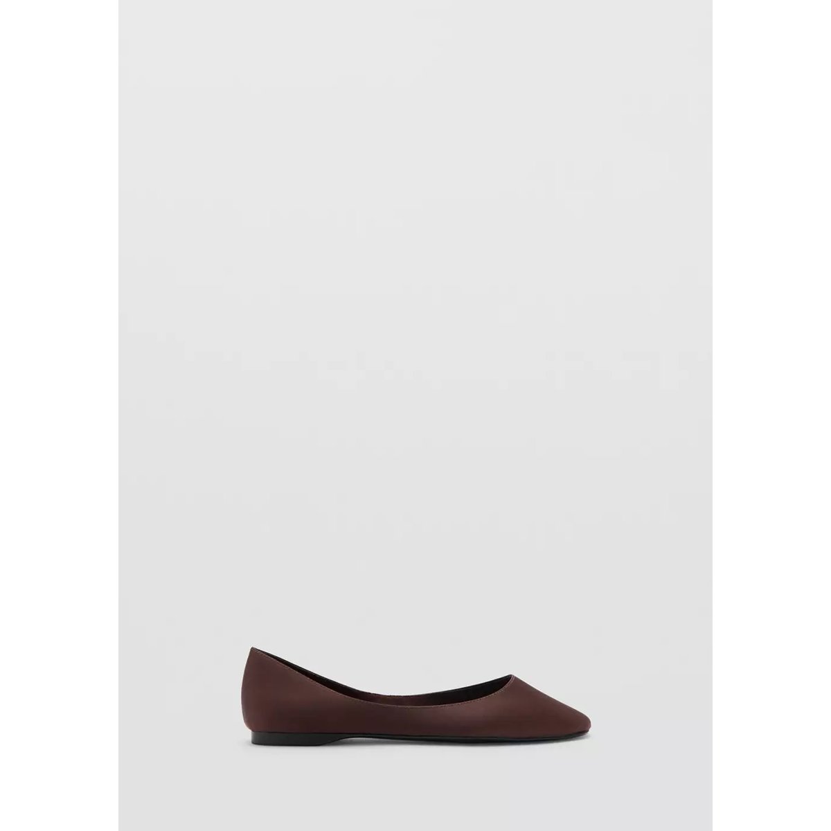 Ballerine en satin chocolat, MANGO