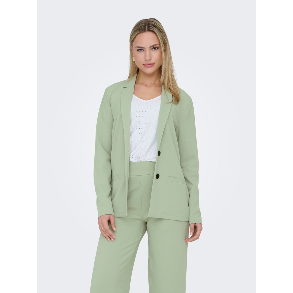 Blazer long, boutonné grise - desert sage 1, JDY
