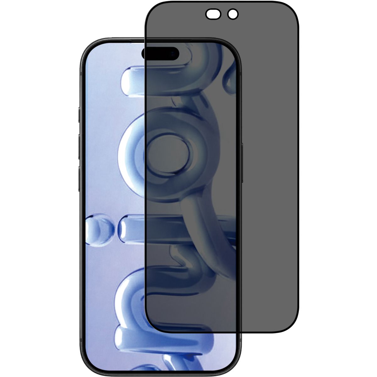 Protège écran iPhone 18 Pro Max anti-espion couleur unique, ESSENTIEL B