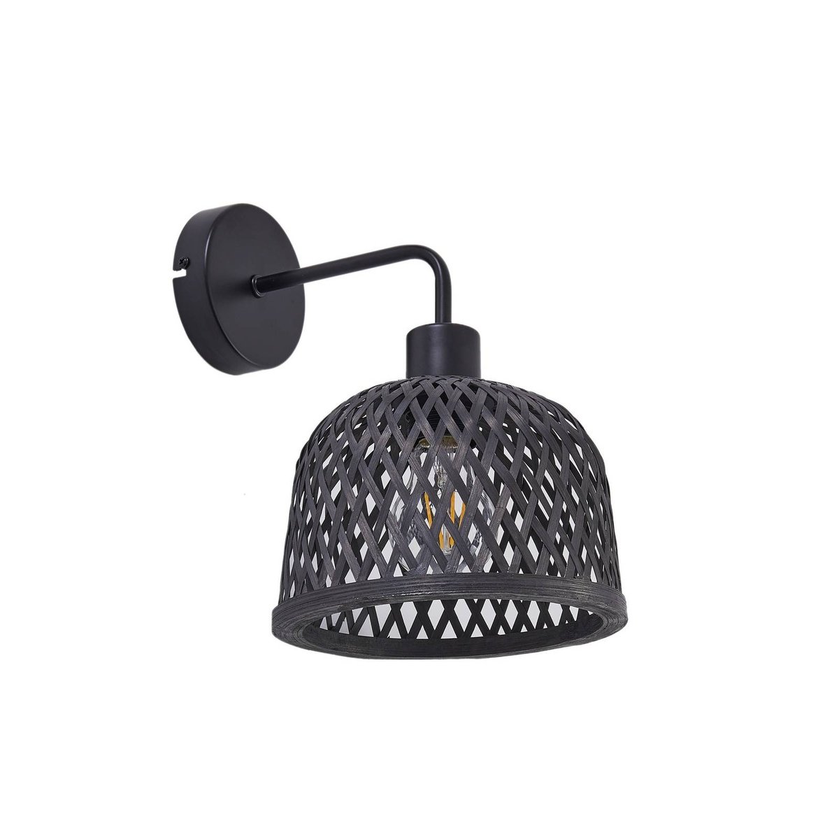 Applique en bambou moderne, Eskil noir, LINDBY