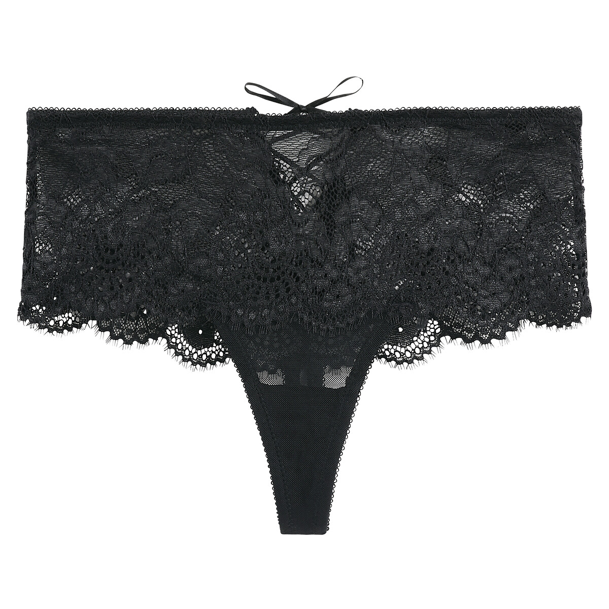 Shorty en dentelle et tulle noir, SUITE PRIVEE