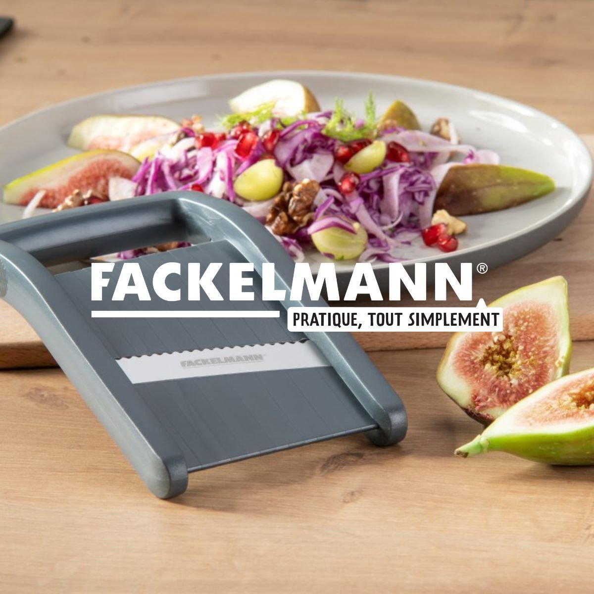 Set de 2 mandolines en plastique et inox HANDMADE TRADITION noir, FACKELMANN
