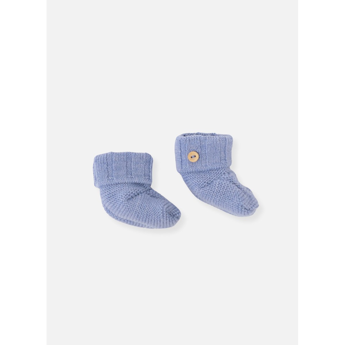Chaussons en laine mélangée - RETRO bleu clair, LA MANUFACTURE DE LAYETTE