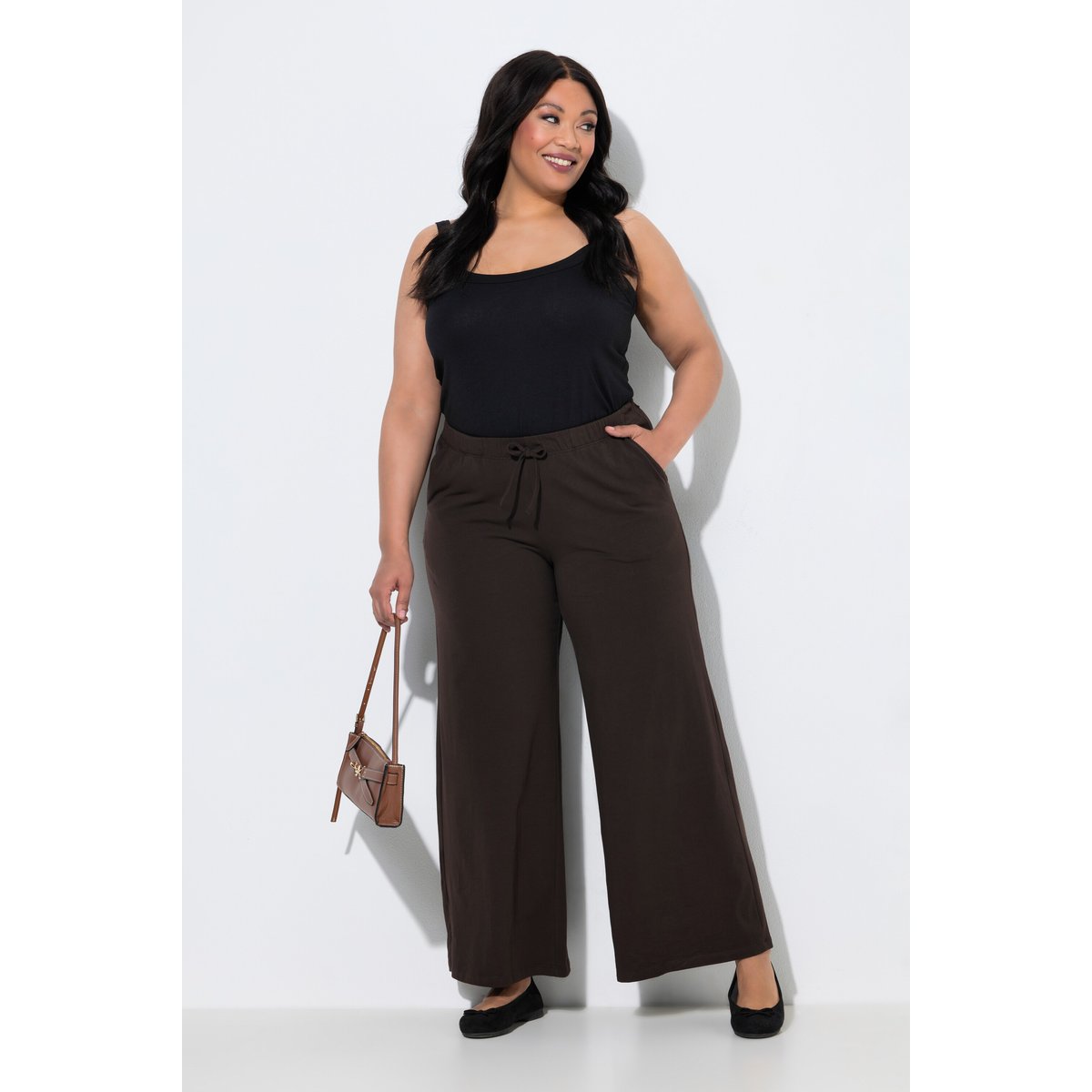 Pantalon en jersey Marlene acajou, ULLA POPKEN