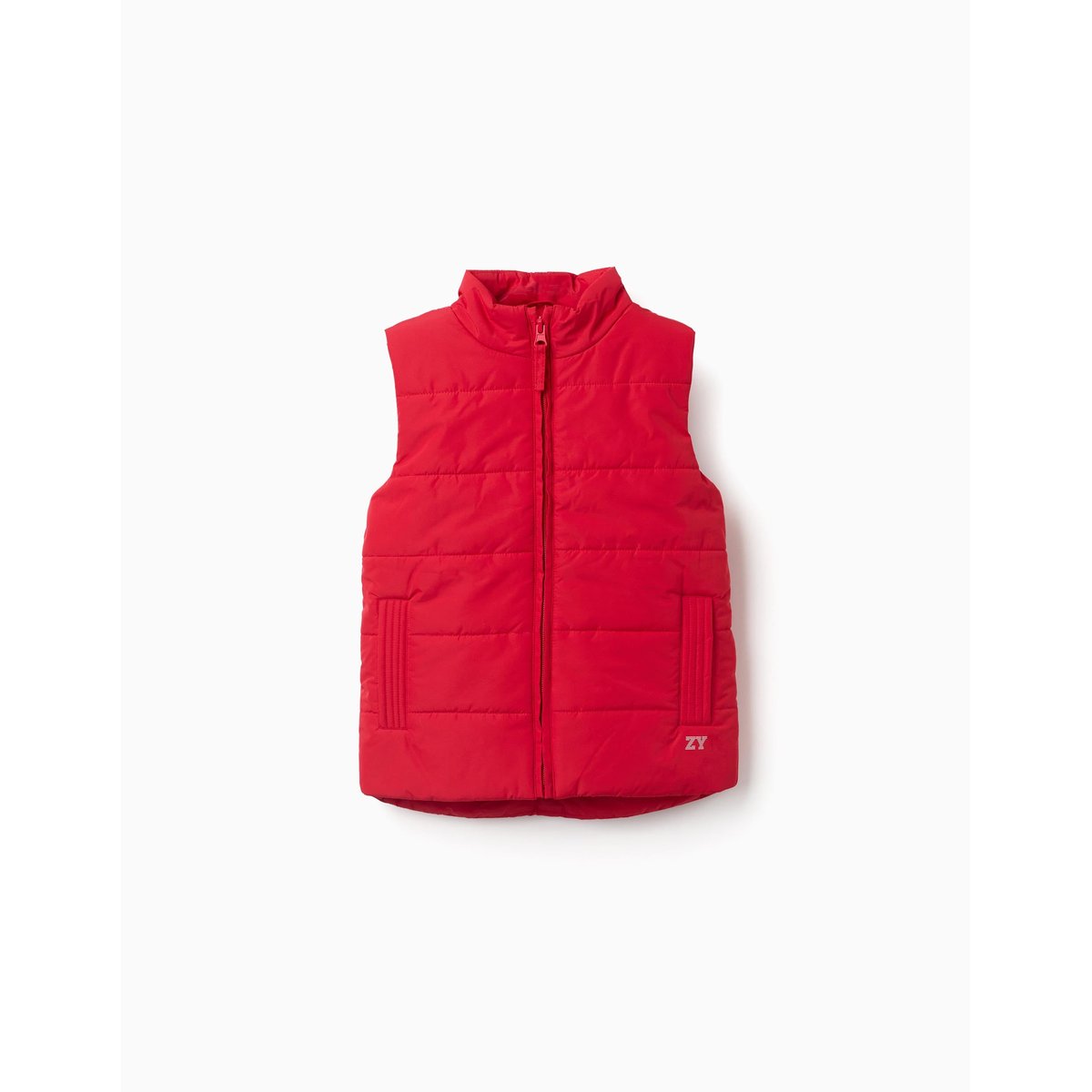 Doudoune sans manches avec doublure en polaire et poches rouge, ZIPPY