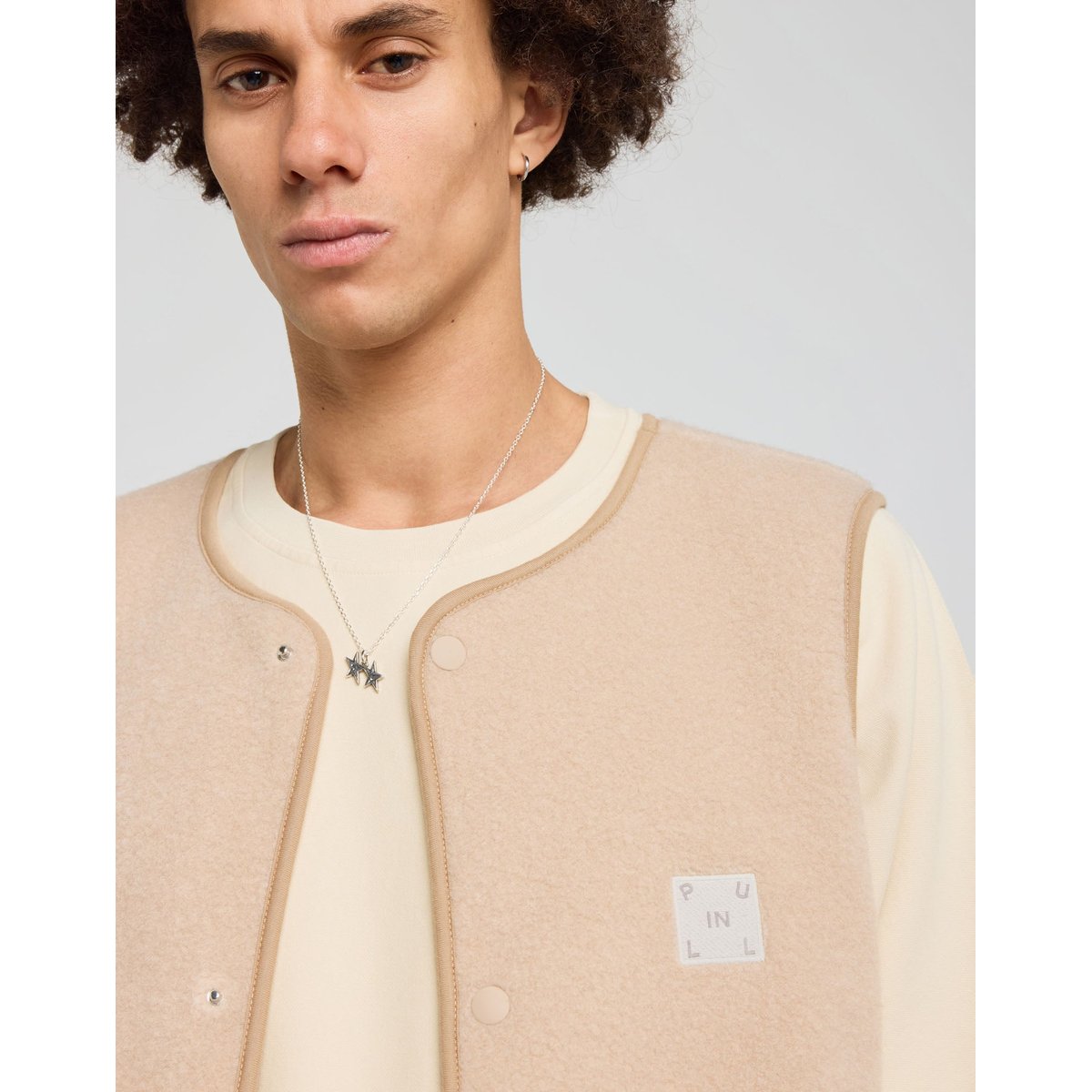 GILET SANS MANCHE ANTIC crème, PULLIN