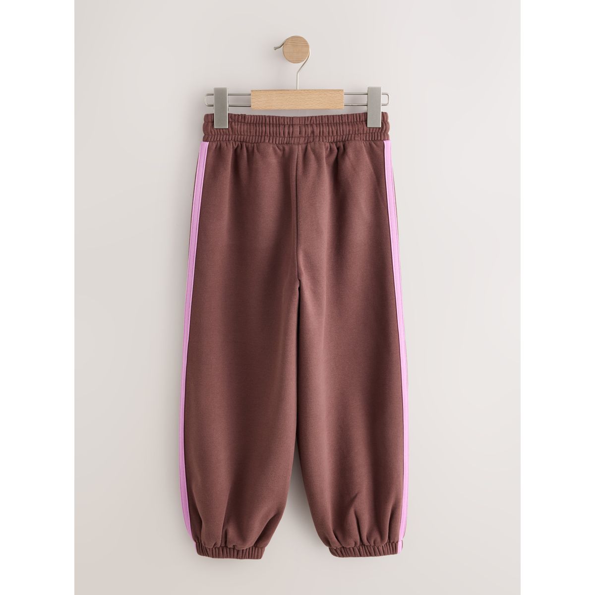 Pantalon de jogging à bande latérale brun chocolat/lilas, NEXT