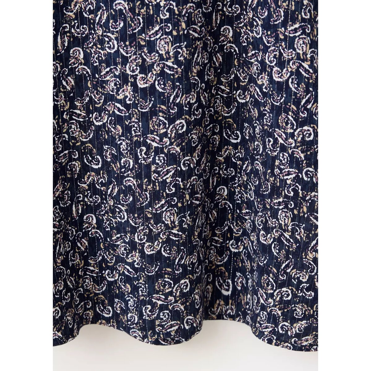 Robe longue à motif cachemire bleu marine, MANGO TEEN