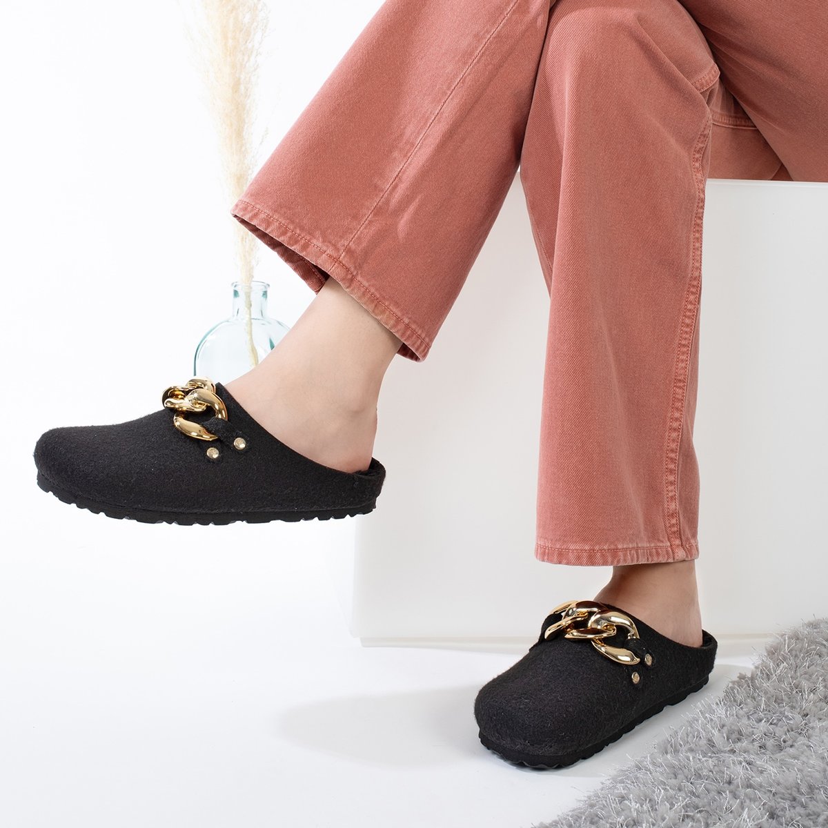 Sabots AVORIAZA pour femme noir, BAYTON