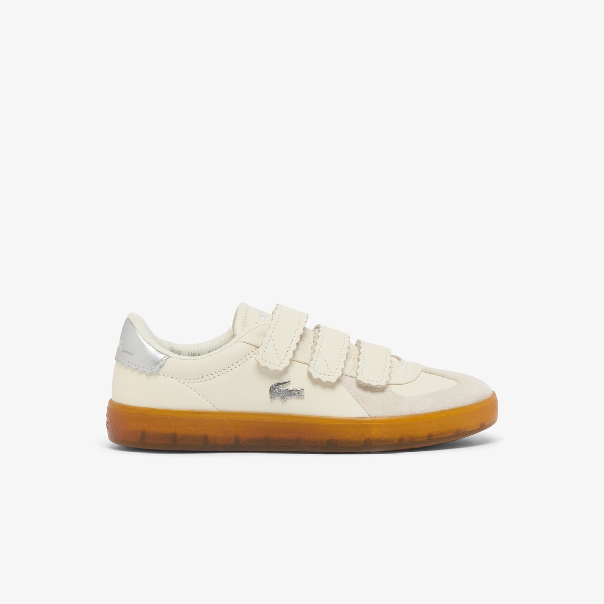 Sneakers Baseshot Pro Strap femme en suède beige-40f, LACOSTE
