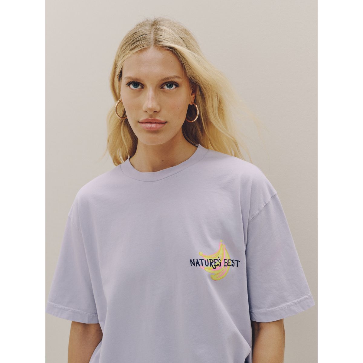 T-shirt à imprimé graphique banane violet clair, NEXT