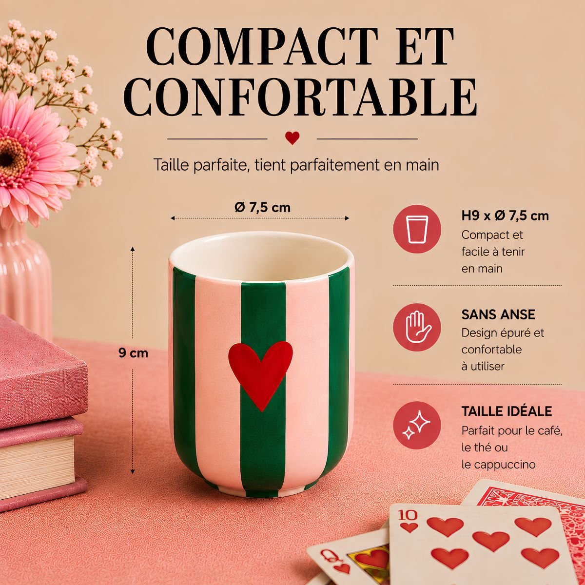 Tasse et soucoupe blanc, MICA DECORATIONS