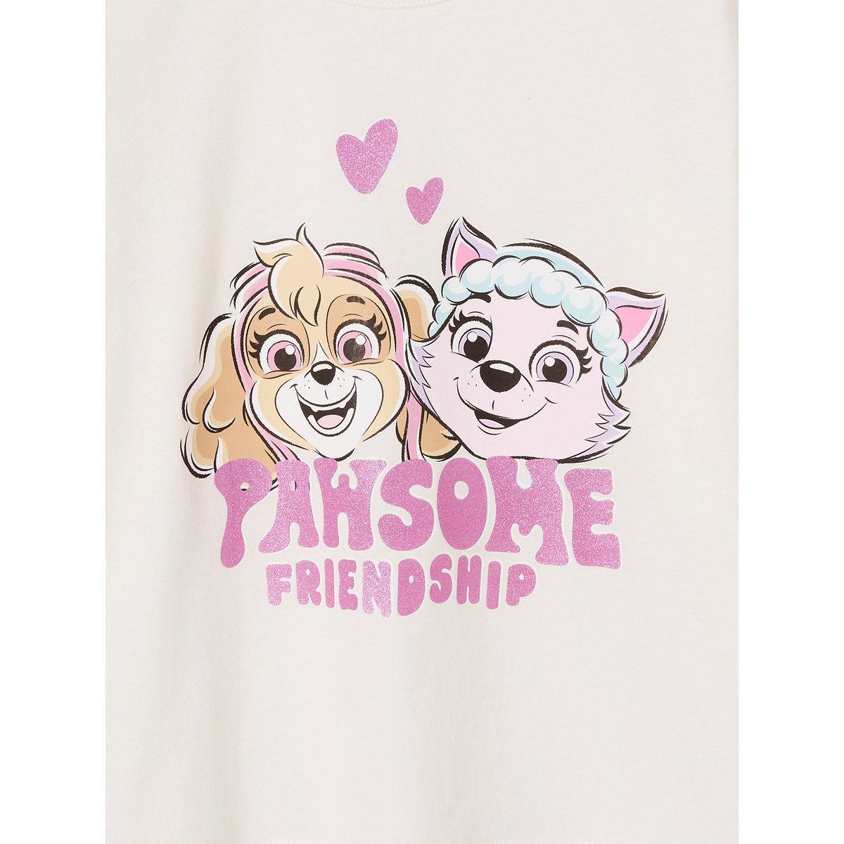 T-shirt manches longues Pat Patrouille écru, VERTBAUDET