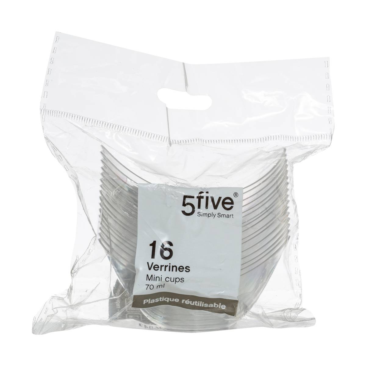 Lot de 12 verrines évasées COCKTAIL transparent, 5FIVE SIMPLY SMART