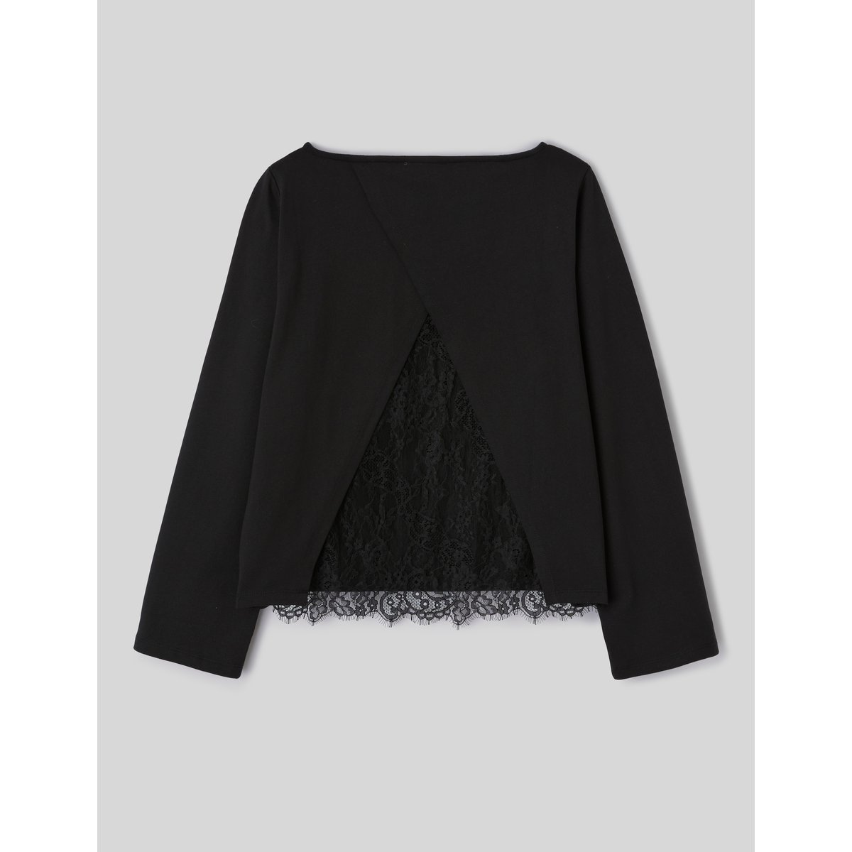 T-shirt dentelle dos noir, BZB