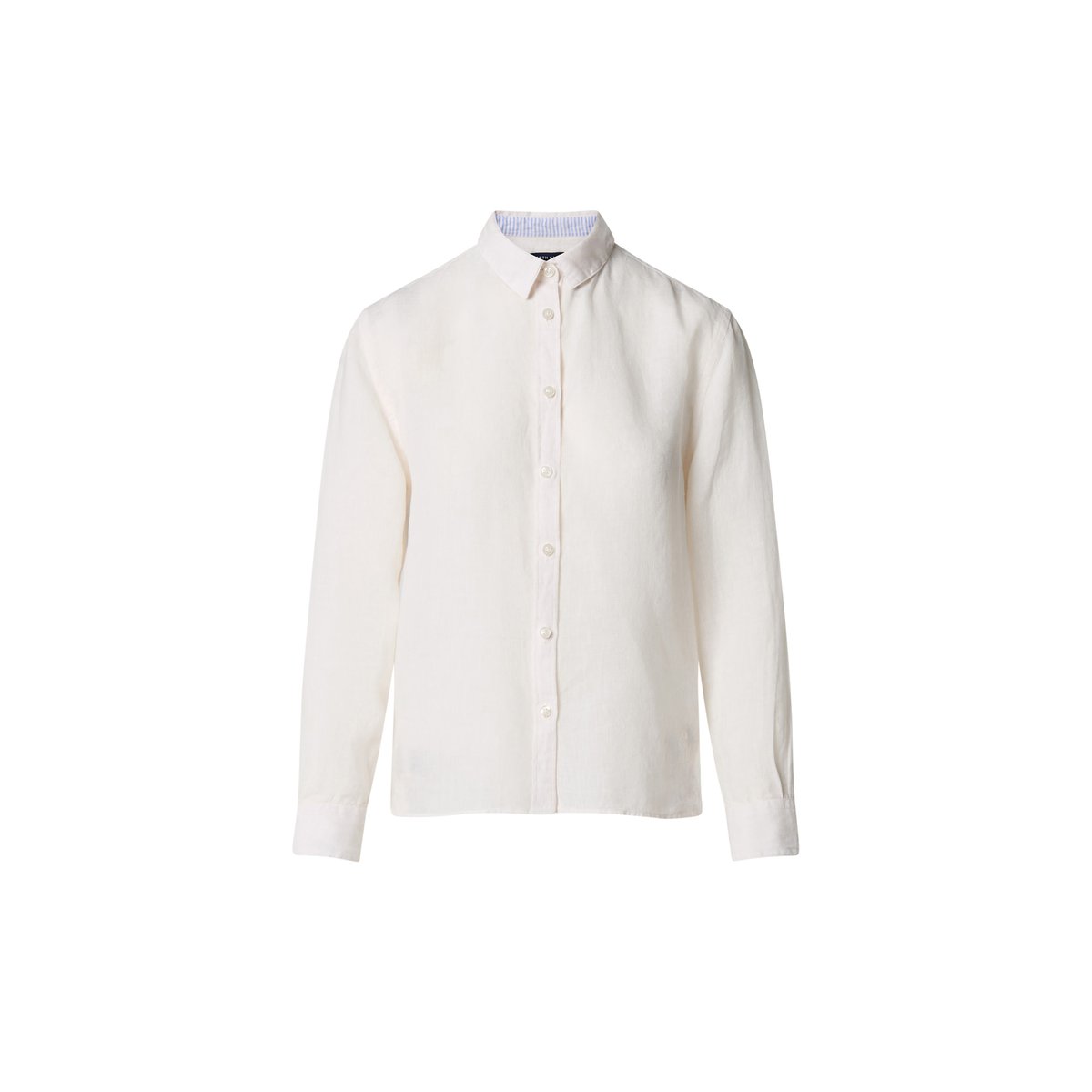 Chemise en lin avec logo brodé guimauve, NORTH SAILS
