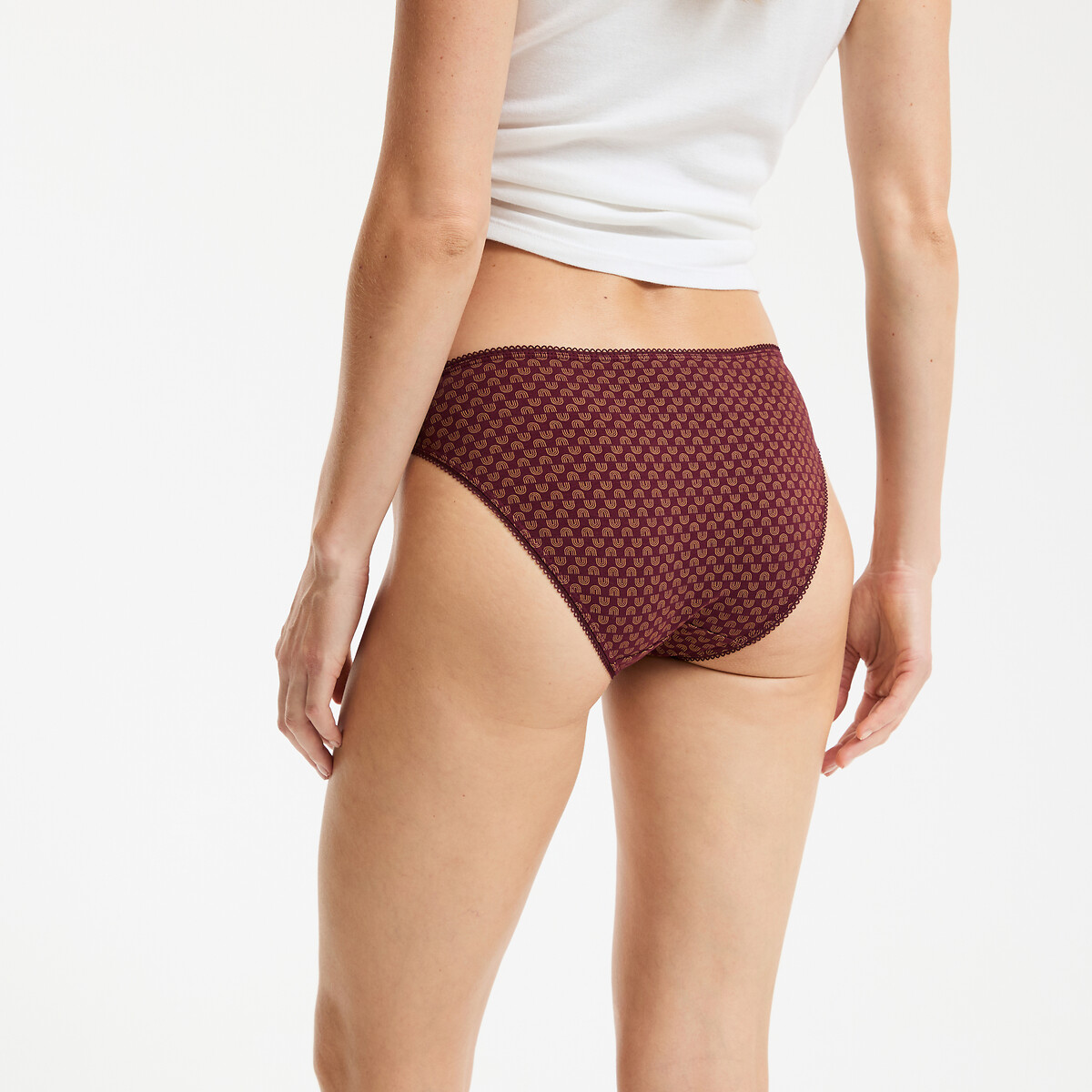 Lot de 3 culottes imprimées imprimé uni, LA REDOUTE COLLECTIONS