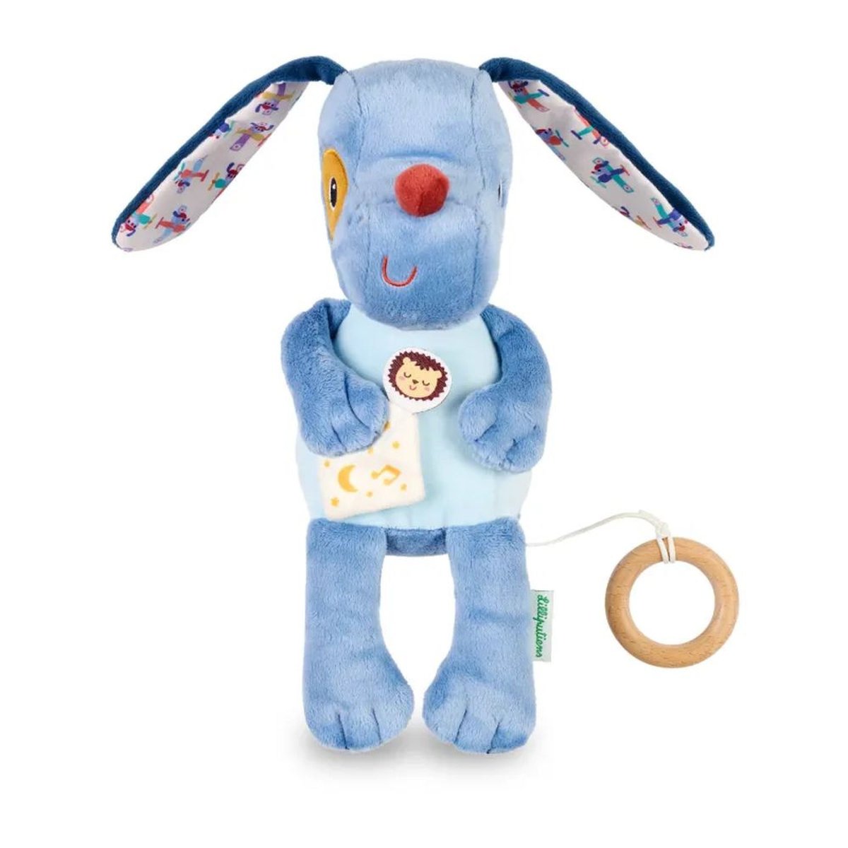 Peluche musicale phosphorescente Jules couleur unique, LILLIPUTIENS