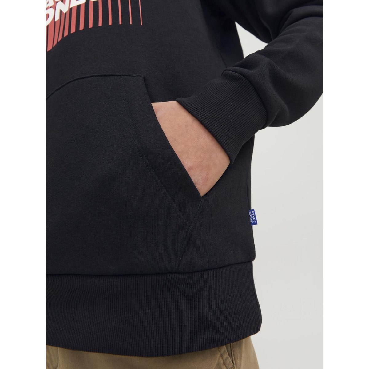 Sweat à capuche en molleton noire - black, JACK & JONES JUNIOR