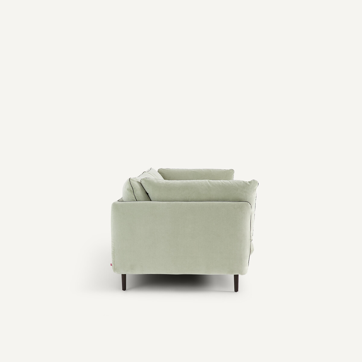 Sofá 2 plazas de terciopelo stonewashed, BOTERO verde almendra, AM.PM