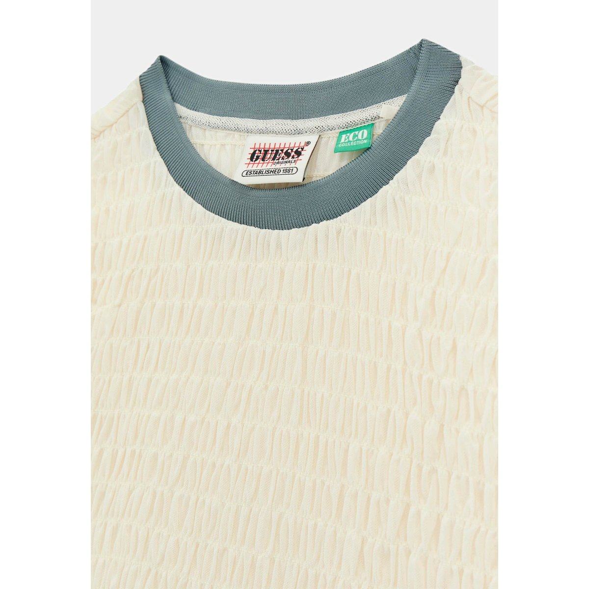 T-Shirt À Smocks blanc, GUESS