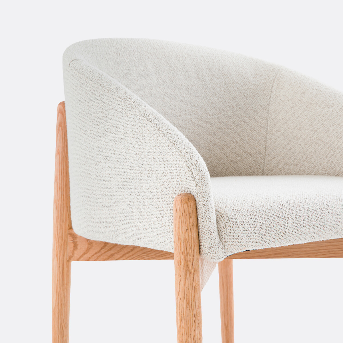 Fauteuil de table en bouclette Beca ecru, LA REDOUTE INTERIEURS