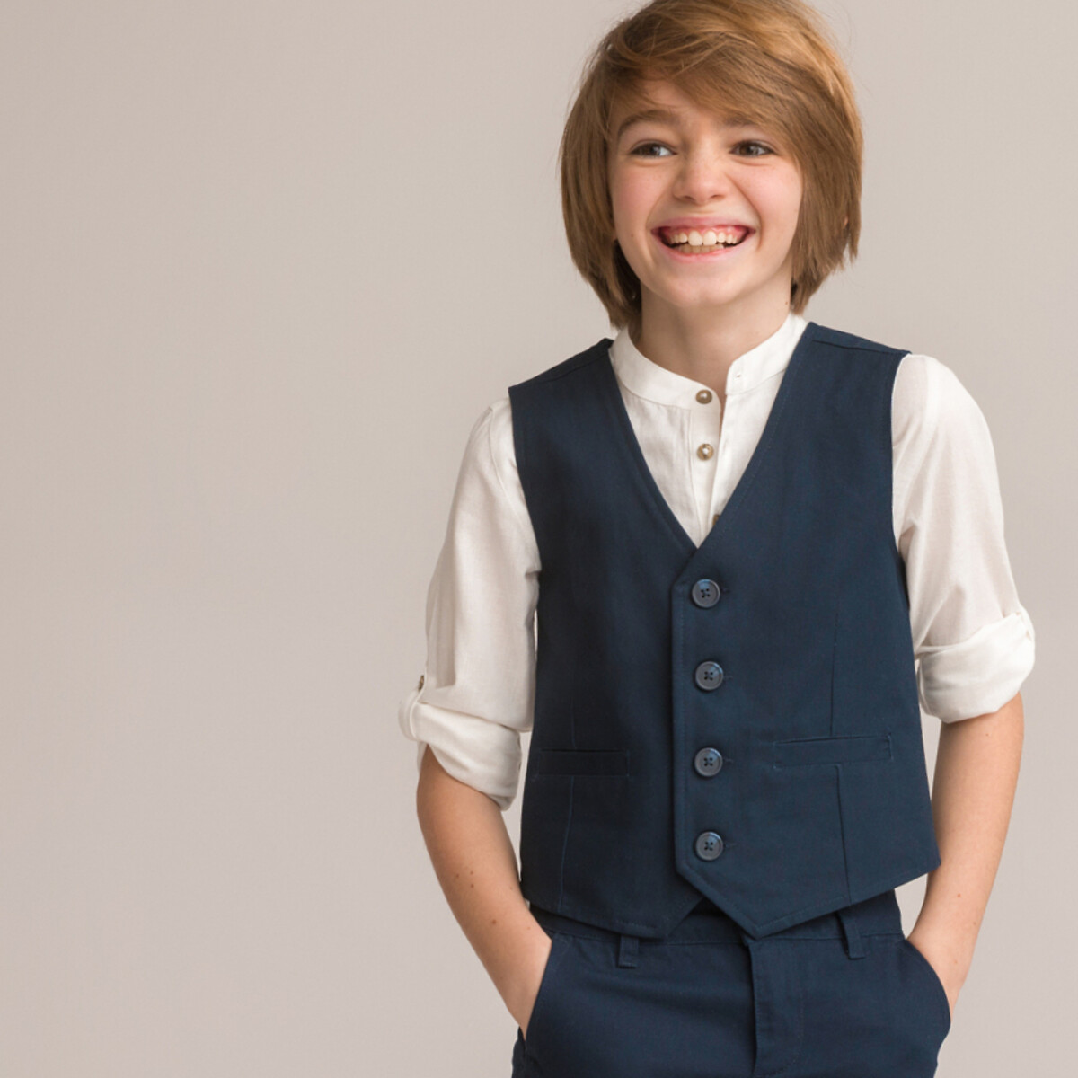 Suit Waistcoat navy blue, LA REDOUTE COLLECTIONS
